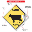 Cattle Xing (Crossing) Animal Signs or Sticker-3
