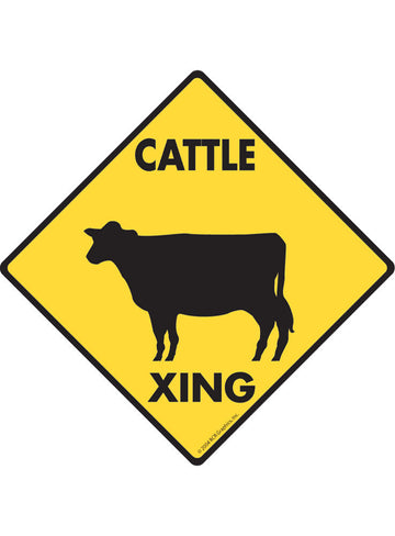 Cattle Xing Sign or Sticker