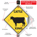 Cattle Xing (Crossing) Animal Signs or Sticker-4