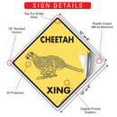 Cheetah Xing (Crossing) Animal Signs or Sticker-3