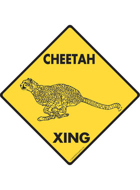 Cheetah Xing Sign or Sticker