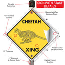 Cheetah Xing (Crossing) Animal Signs or Sticker-4