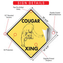Cougar Xing (Crossing) Animal Signs or Sticker-3