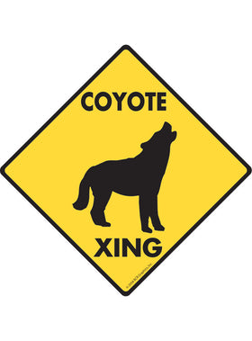 Coyote Xing Sign or Sticker