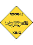 Crocodile Xing Sign or Sticker