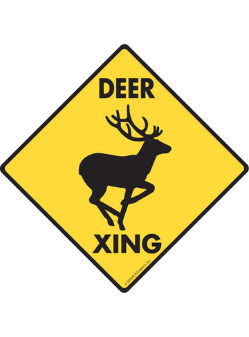 Deer Xing Sign or Sticker