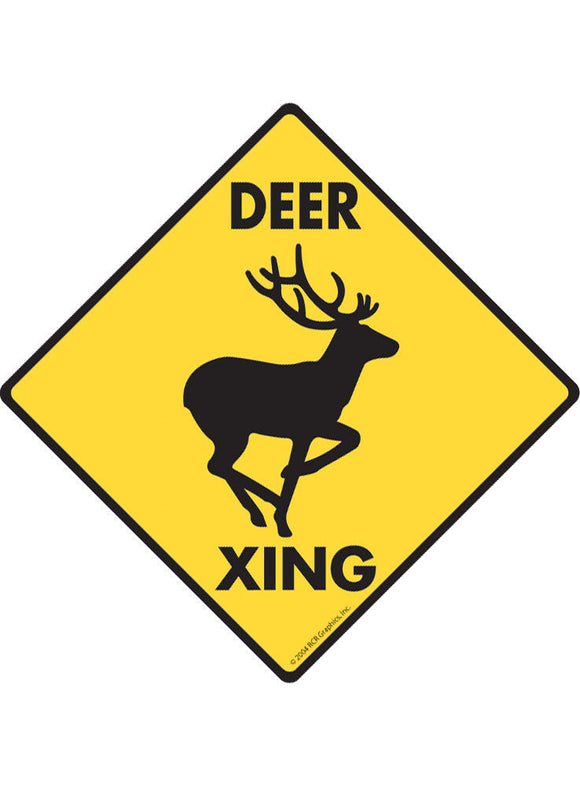 Deer Xing Sign or Sticker