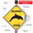 Dolphin Xing (Crossing) Animal Signs or Sticker-4