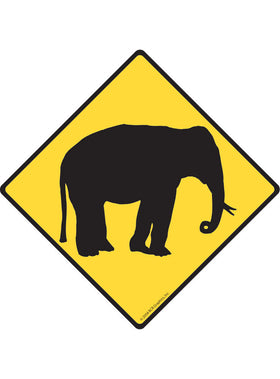 Elephant Sign or Sticker