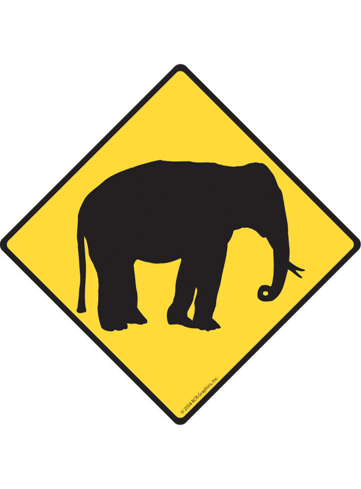 Elephant Sign or Sticker