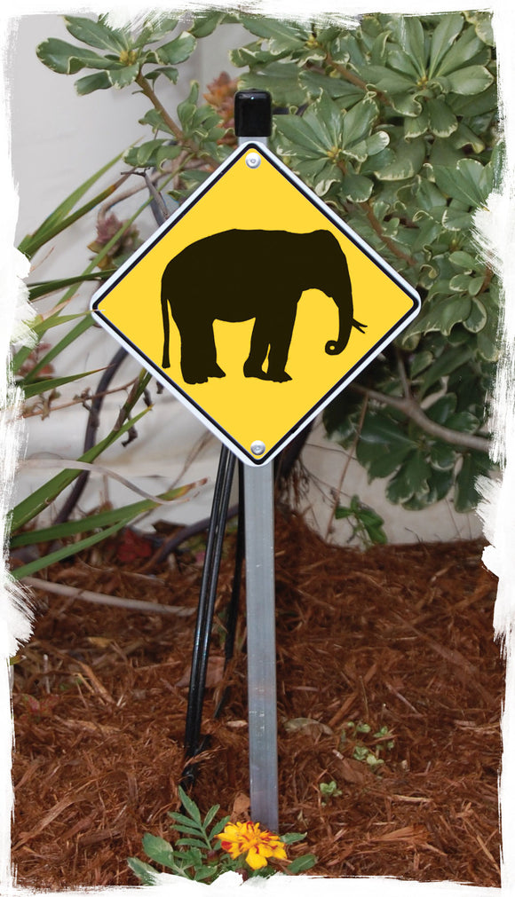 Warning! Elephant Animal Signs or Sticker