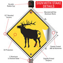Warning! Elk Animal Signs or Sticker-4