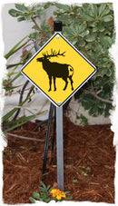 Warning Elk Animal Aluminum Sign or Vinyl Sticker - Weatherproof Novelty-5