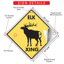 Elk Xing (Crossing) Animal Signs or Sticker-3