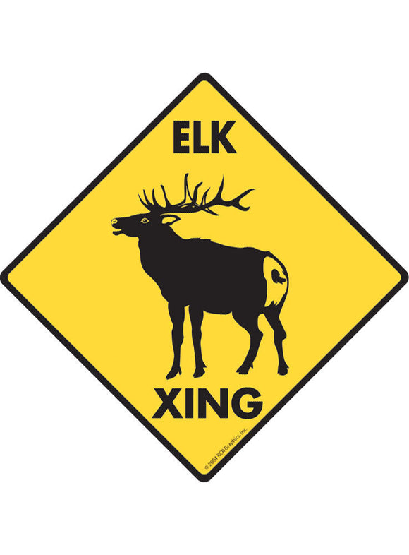 Elk Xing Sign or Sticker