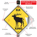 Elk Xing (Crossing) Animal Signs or Sticker-4