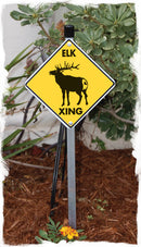 Elk Crossing Animal Aluminum Sign or Vinyl Sticker - Weatherproof Novelty-5