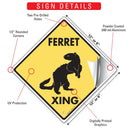 Ferret Xing (Crossing) Animal Signs or Sticker-3