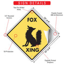 Fox Xing (Crossing) Animal Signs or Sticker-3
