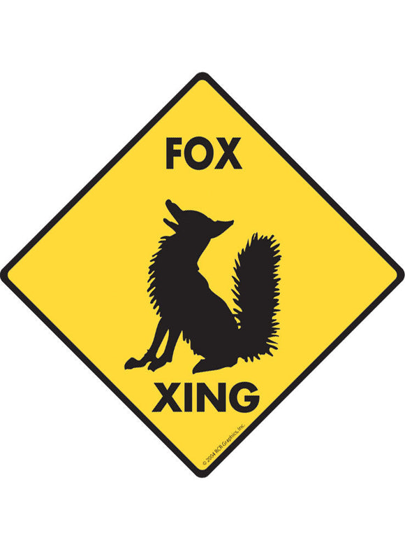 Fox Xing Sign or Sticker