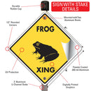 Frog Xing (Crossing) Reptile Signs or Sticker-4