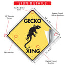 Gecko Xing (Crossing) Reptile Signs or Sticker-3
