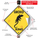 Gecko Xing (Crossing) Reptile Signs or Sticker-4