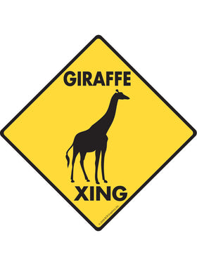 Giraffe Xing Sign or Sticker