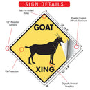 Goat Xing (Crossing) Animal Signs or Sticker-3