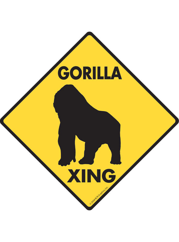 Gorilla Xing Sign or Sticker