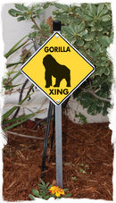 Gorilla Crossing Animal Aluminum Sign or Vinyl Sticker - Weatherproof Novelty-5