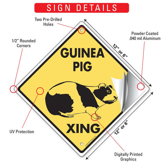 Guinea Pig Xing (Crossing) Animal Signs or Sticker