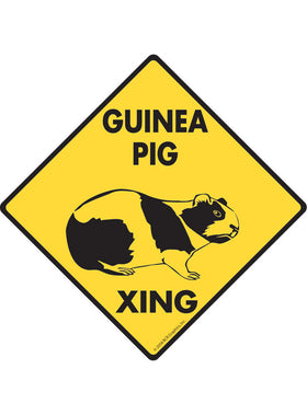 Guinea Pig Xing Sign or Sticker