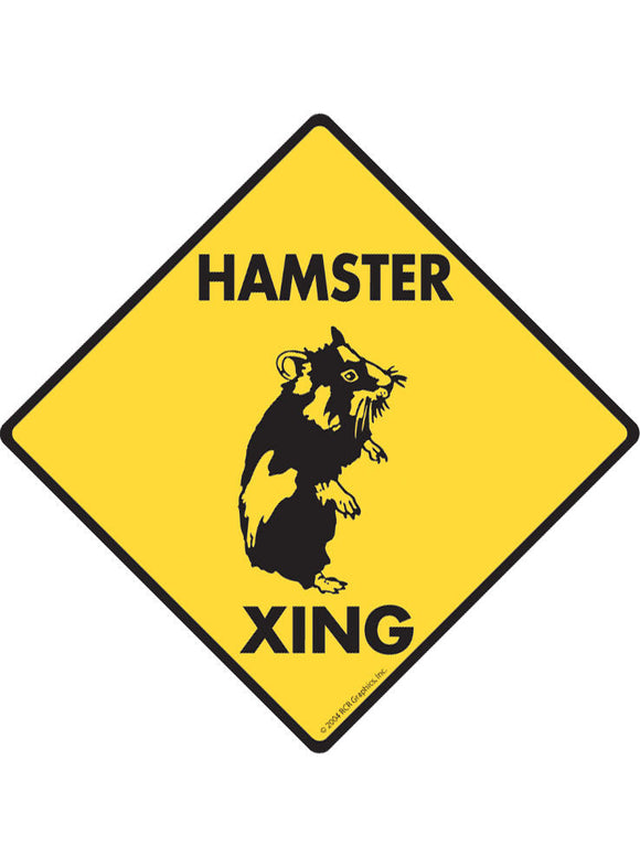 Hamster Xing Sign or Sticker