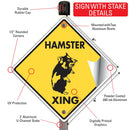 Hamster Xing (Crossing) Animal Signs or Sticker-4