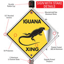 Iguana Xing (Crossing) Reptile Signs or Sticker-4