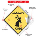 Jackalope Xing (Crossing) Animal Signs or Sticker-3