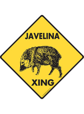 Javelina Xing Sign or Sticker