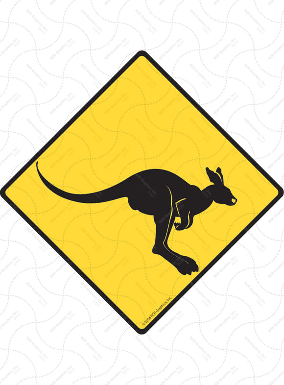 Kangaroo Sign or Sticker