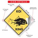 Koi Xing (Crossing) Animal Signs or Sticker-3