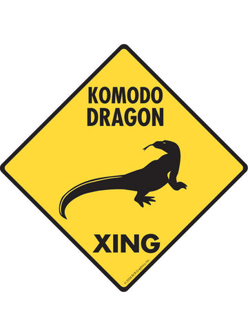 Komodo Dragon Xing Sign or Sticker