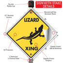 Lizard Xing (Crossing) Reptile Signs or Sticker-4