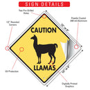 Caution Llamas Signs or Sticker-3