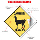 Caution Llamas Signs or Sticker-2