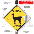 Caution Llamas Signs or Sticker-4