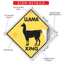 Llama Xing (Crossing) Animal Signs or Sticker-3