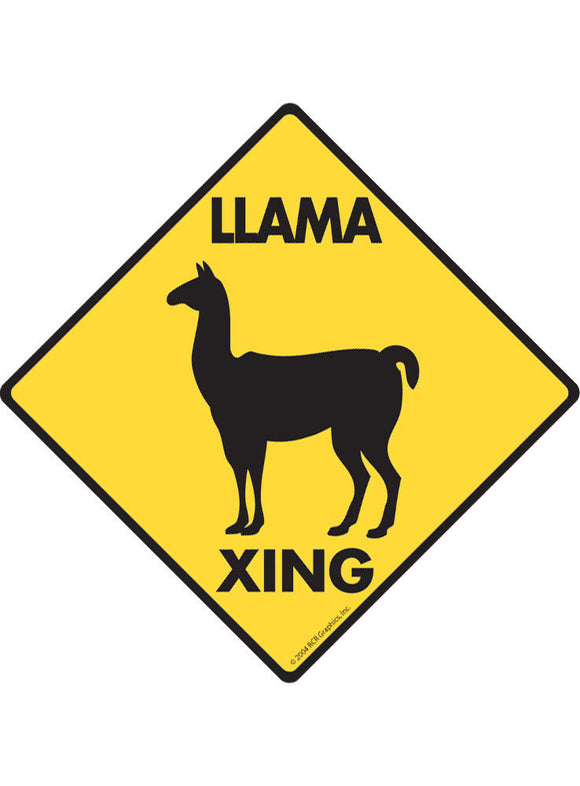 Llama Xing Sign or Sticker