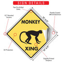 Monkey Xing (Crossing) Animal Signs or Sticker-3
