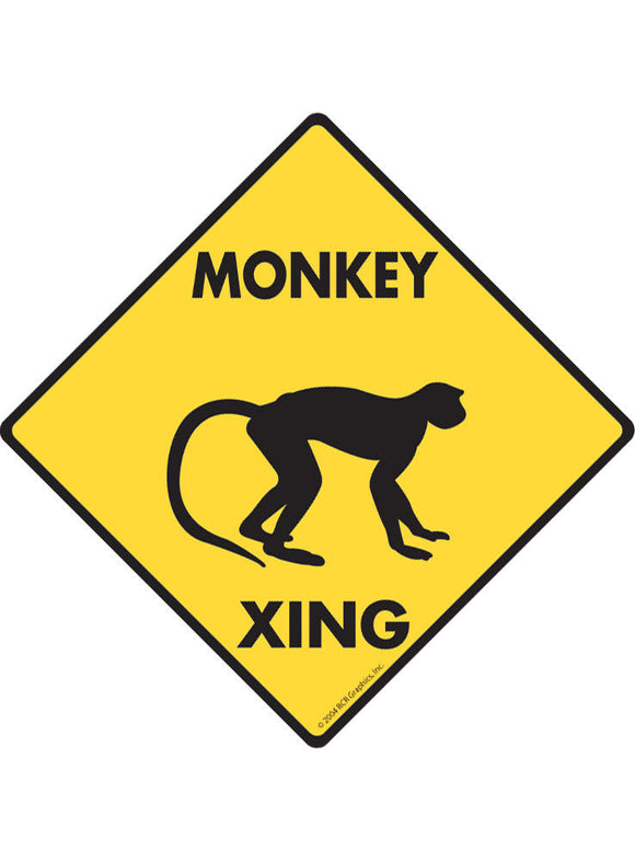 Monkey Xing Sign or Sticker