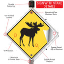 Warning! Moose Animal Signs or Sticker-4